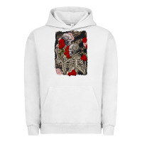 Pigment Lunar Rock Two skeletons hugging Valentine's Day Urban Hoodie - FaDigitalArtStudio