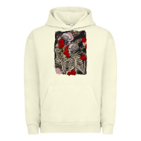 Pigment Pistachio Two skeletons hugging Valentine's Day Urban Hoodie - FaDigitalArtStudio