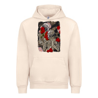 Sandshell Two skeletons hugging Valentine's Day Urban Hoodie - FaDigitalArtStudio
