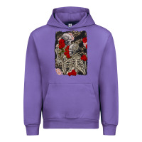 Tulip Two skeletons hugging Valentine's Day Urban Hoodie - FaDigitalArtStudio