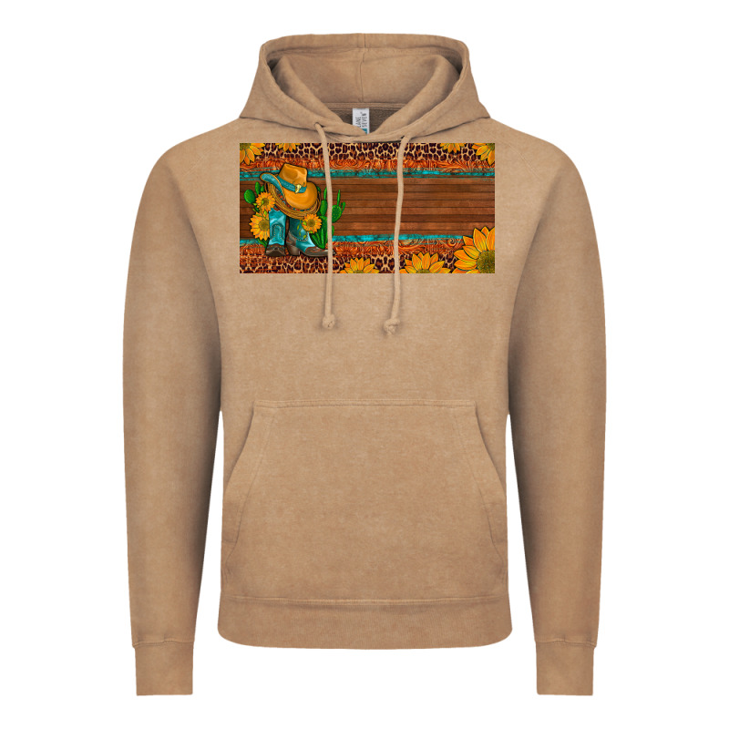 Custom Cowboy Boots Sunflowers And Cactus License Plate Vintage Hoodie by Artiststas | Teevron