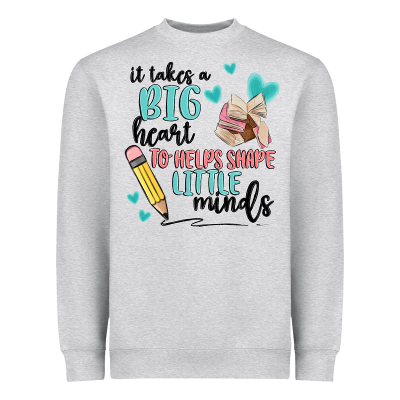 It Takes A Big Hearts To Helps Shape Little Minds Heavyweight Sweatshirt by MaliasSmallBusiness | Teevron