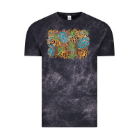 Cloud Black horseshoe leopard gemstone cactus background Vintage Tee - AdoDesignShop