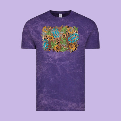 Horseshoe Leopard Gemstone Cactus Background Vintage Tee Designed By Adodesignshop