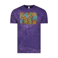 Cloud Purple horseshoe leopard gemstone cactus background Vintage Tee - AdoDesignShop