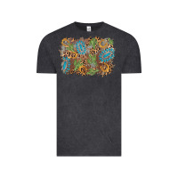 Vintage Black horseshoe leopard gemstone cactus background Vintage Tee - AdoDesignShop
