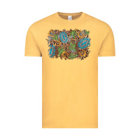 Vintage Mustard horseshoe leopard gemstone cactus background Vintage Tee - AdoDesignShop