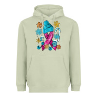 Matcha winter breast cancer ribbon Heavyweight Hoodie - NancyCooperArtShop