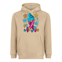 Mushroom winter breast cancer ribbon Heavyweight Hoodie - NancyCooperArtShop