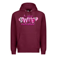 Burgundy Be mine sweet Valentine's Day Premium Hoodie - HowdyJamesFarm