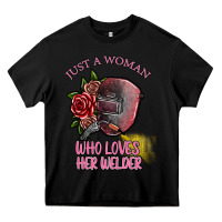 Black just a woman who loves her welder Heavy Core Tee - SublimationCraftShop
