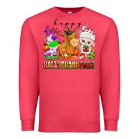 Cardinal happy hallothanksmas farm animals Premium Sweatshirt - texasbilliewilder