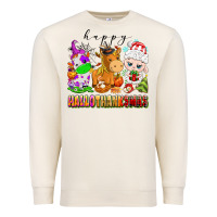 Sandshell happy hallothanksmas farm animals Premium Sweatshirt - texasbilliewilder