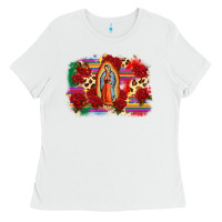 White Our Lady of Guadalupe Ladies Tee - CTS Tumbler Store