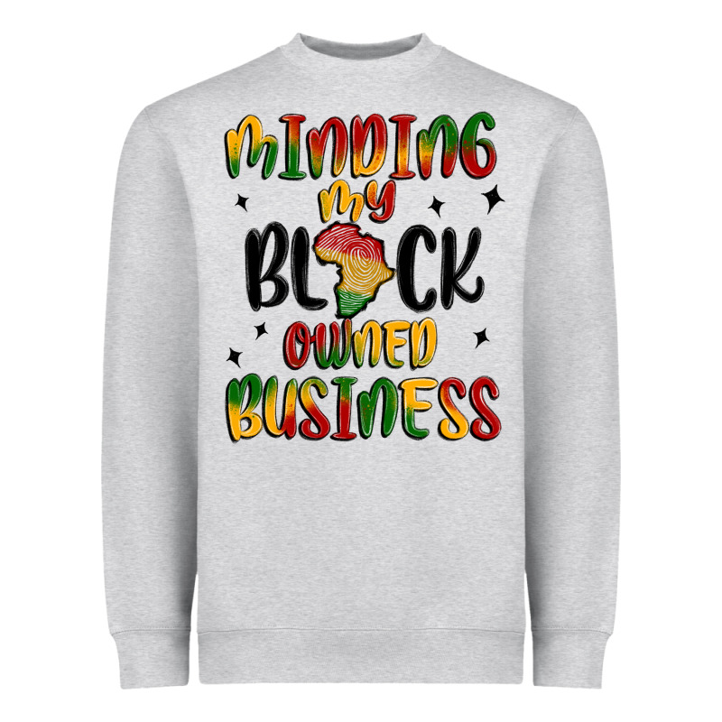 Minding My Black Owned Business Heavyweight Sweatshirt by MaliasSmallBusiness | Teevron