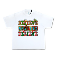 White believe believe believe Urban Heavy Tee - AdoDesignShop