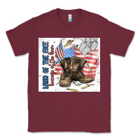 Burgundy land of the free Classic Tee - MaliasSmallBusiness