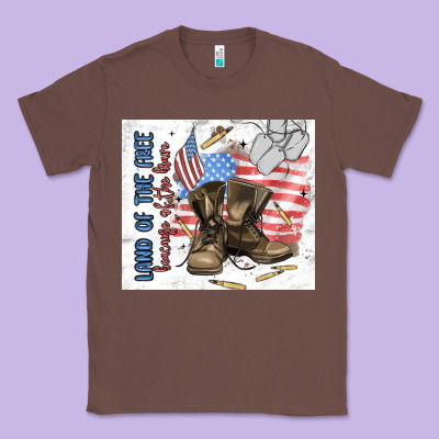 Land Of The Free Classic Tee Designed By Maliassmallbusiness