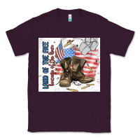 Plum land of the free Classic Tee - MaliasSmallBusiness