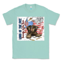Seafoam land of the free Classic Tee - MaliasSmallBusiness