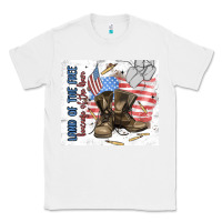White land of the free Classic Tee - MaliasSmallBusiness