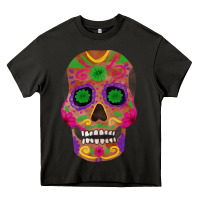 Asphalt sugar skull Heavy Core Tee - FaDigitalArtStudio