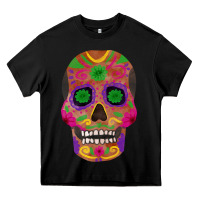 Black sugar skull Heavy Core Tee - FaDigitalArtStudio