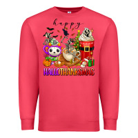 Cardinal happy hallothanksmas skeleton coffee cups Premium Sweatshirt - texasbilliewilder