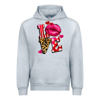 Heather Grey Western love lips Urban Hoodie - FaDigitalArtStudio
