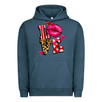 Pigment Midnight Navy Western love lips Urban Hoodie - FaDigitalArtStudio