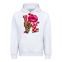 White Western love lips Urban Hoodie - FaDigitalArtStudio