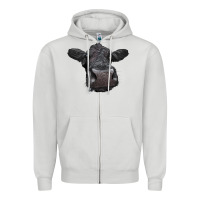 Dove Grey Black Angus Heifer Zipper Hoodie - LillyAllenDesigns