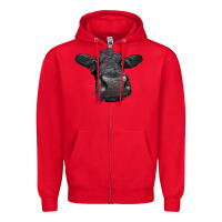 Red Black Angus Heifer Zipper Hoodie - LillyAllenDesigns