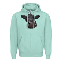 Seafoam Black Angus Heifer Zipper Hoodie - LillyAllenDesigns