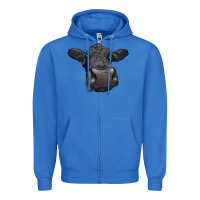 True Royal Black Angus Heifer Zipper Hoodie - LillyAllenDesigns