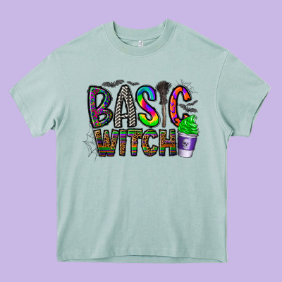 Basic Witch Heavy Core Tee Designed By Cowhidedigitalart
