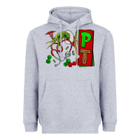 Heather Grey Christmas Character Nurse Heavyweight Hoodie - NancyCooperArtShop