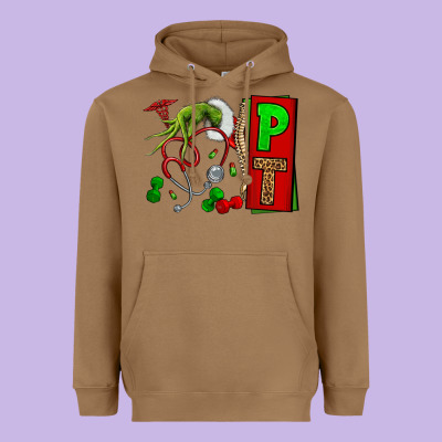Christmas Character Nurse Heavyweight Hoodie Designed By Nancycooperartshop