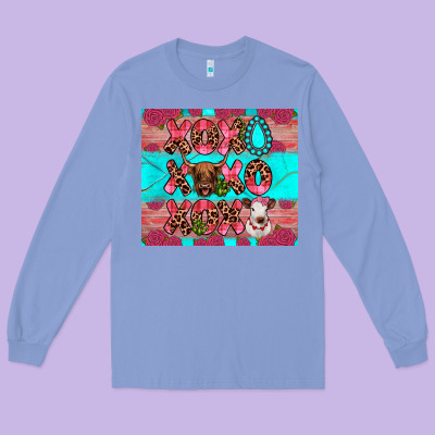 Xoxo Calf Heifer Long Sleeve Tee Designed By Jahusdesignshop
