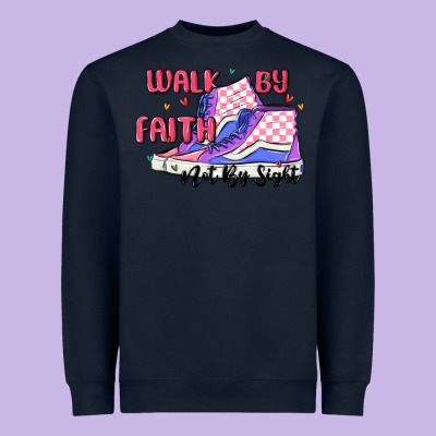Walk By Faith Heavyweight Sweatshirt Designed By Maliassmallbusiness
