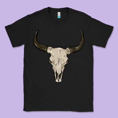 Cow Skul Classic Tee Designed By Maliassmallbusiness