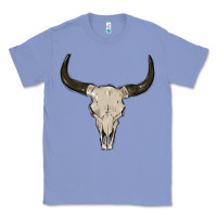 Colony Blue cow skul Classic Tee - MaliasSmallBusiness