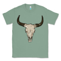 Sage cow skul Classic Tee - MaliasSmallBusiness