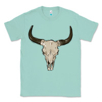 Seafoam cow skul Classic Tee - MaliasSmallBusiness