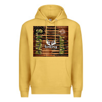 Antique Gold daddy's hunting buddy Premium Hoodie - TumblerDesignByShophia