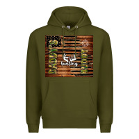 Army Green daddy's hunting buddy Premium Hoodie - TumblerDesignByShophia