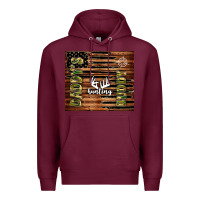 Burgundy daddy's hunting buddy Premium Hoodie - TumblerDesignByShophia