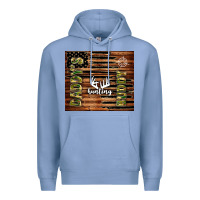 Colony Blue daddy's hunting buddy Premium Hoodie - TumblerDesignByShophia