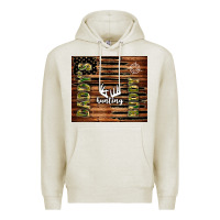 Oatmeal Heather daddy's hunting buddy Premium Hoodie - TumblerDesignByShophia