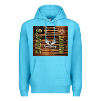 Ocean Blue daddy's hunting buddy Premium Hoodie - TumblerDesignByShophia
